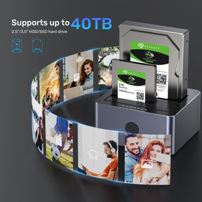 5Gbps Dual-Bay SATA Docking Station