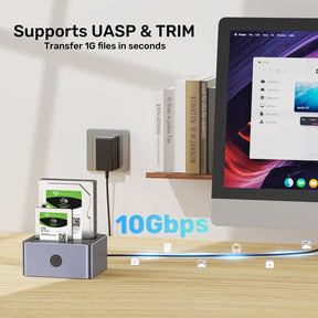 10Gbps Dual-Bay SATA Docking Station