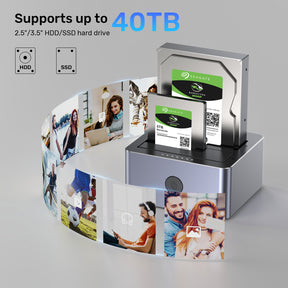 10Gbps Dual-Bay SATA Docking Station