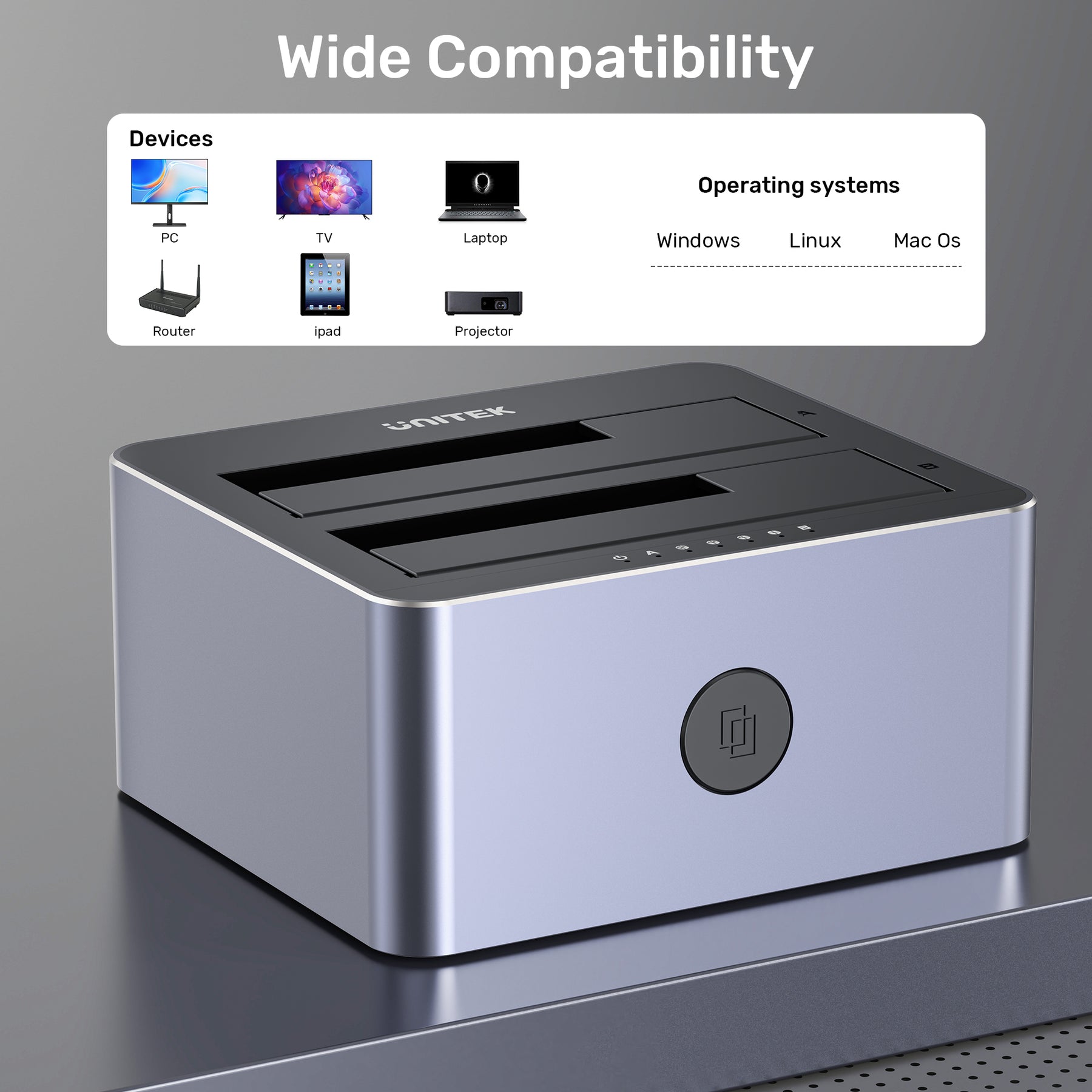 10Gbps Dual-Bay SATA Docking Station