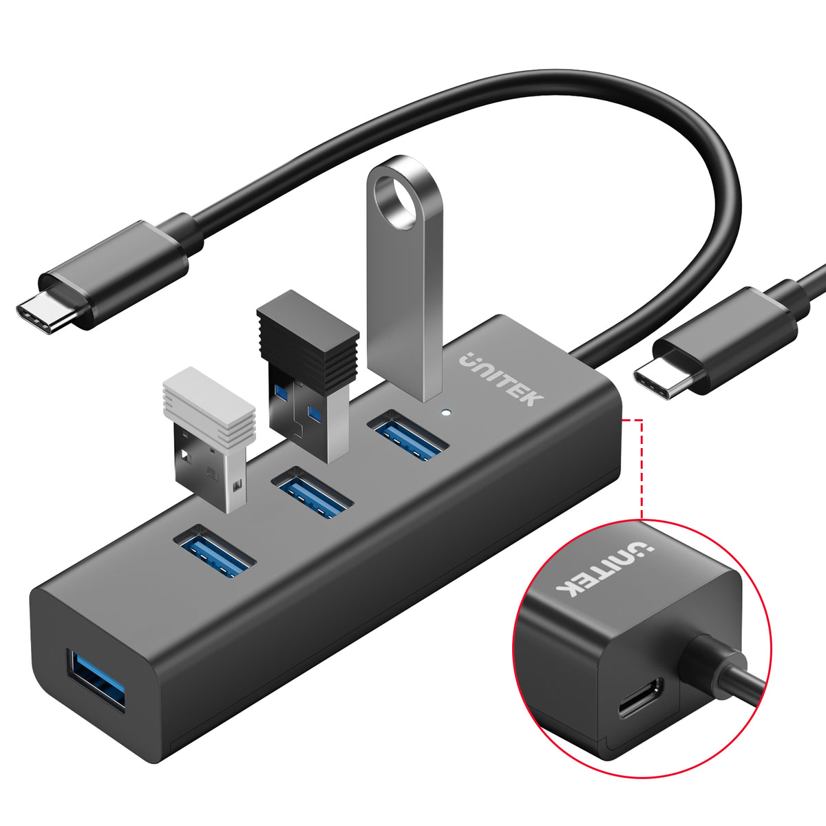 4 Ports USB-C 5Gbps Hub