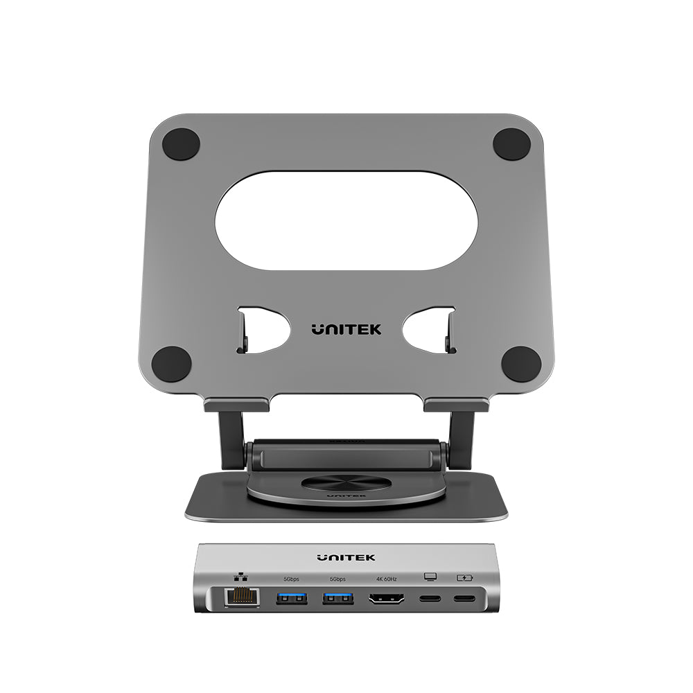 Laptop Stand with Detachable USB-C Hub