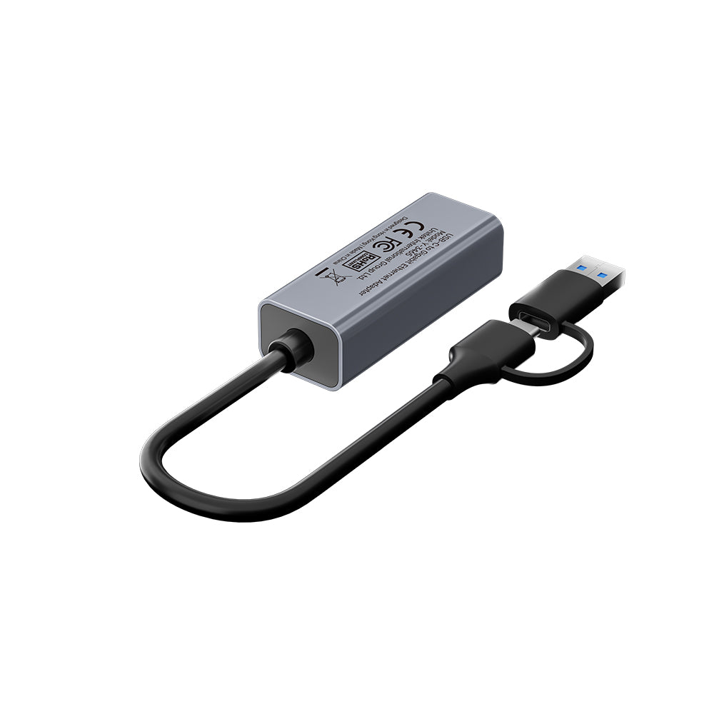 USB-A / USB-C to Gigabit Ethernet Adapter | UNITEK