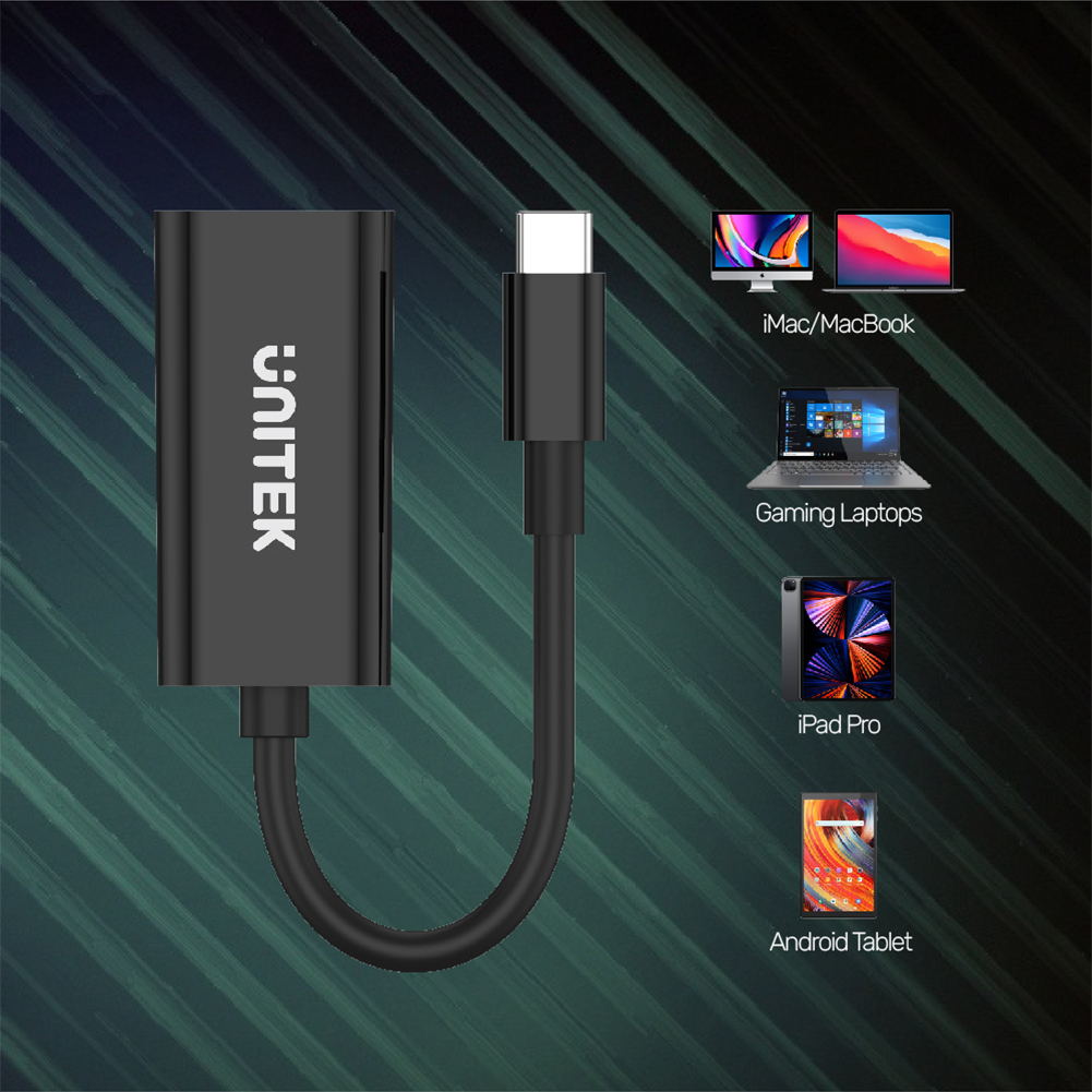 4K 60Hz USB-C to HDMI 2.0 Adapter in Black