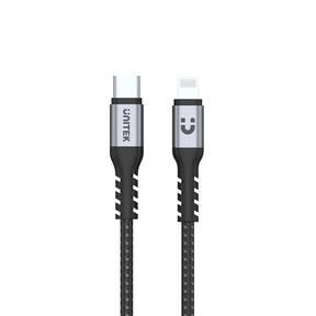 MFi 認定 USB-C - Lightning 20W PD 高速充電ケーブル、データ同期機能付き