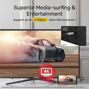 Full-Featured USB-C Cable With 4K@60Hz, 10Gbps Data & PD 100W