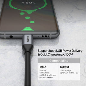 Full-Featured USB-C Cable With 4K@60Hz, 10Gbps Data & PD 100W