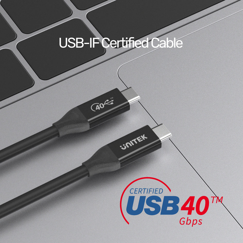 USB 4 (USB-IF Certified) 100W PD Fast Charging Cable with 8K@60Hz and