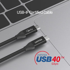 USB 4 (USB-IF Certified) 100W PD Fast Charging Cable with 8K@60Hz and 40Gbps