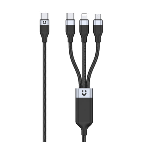 3-in-1 USB-C to Lightning / USB-C / Micro USB Multi Charging Cable in