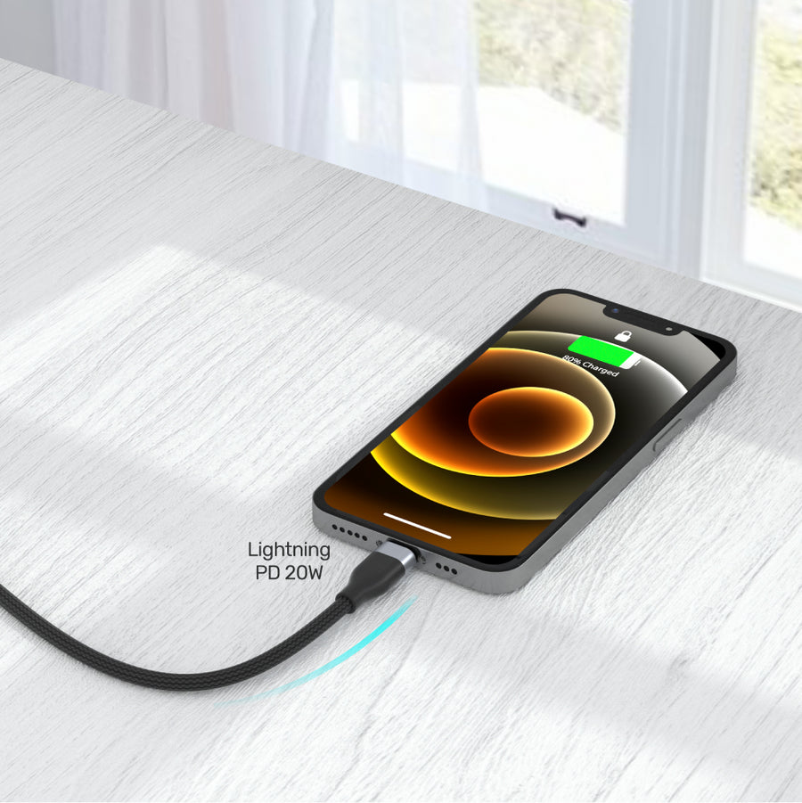 3-in-1 USB-C to Lightning / USB-C / Micro USB Multi Charging Cable in