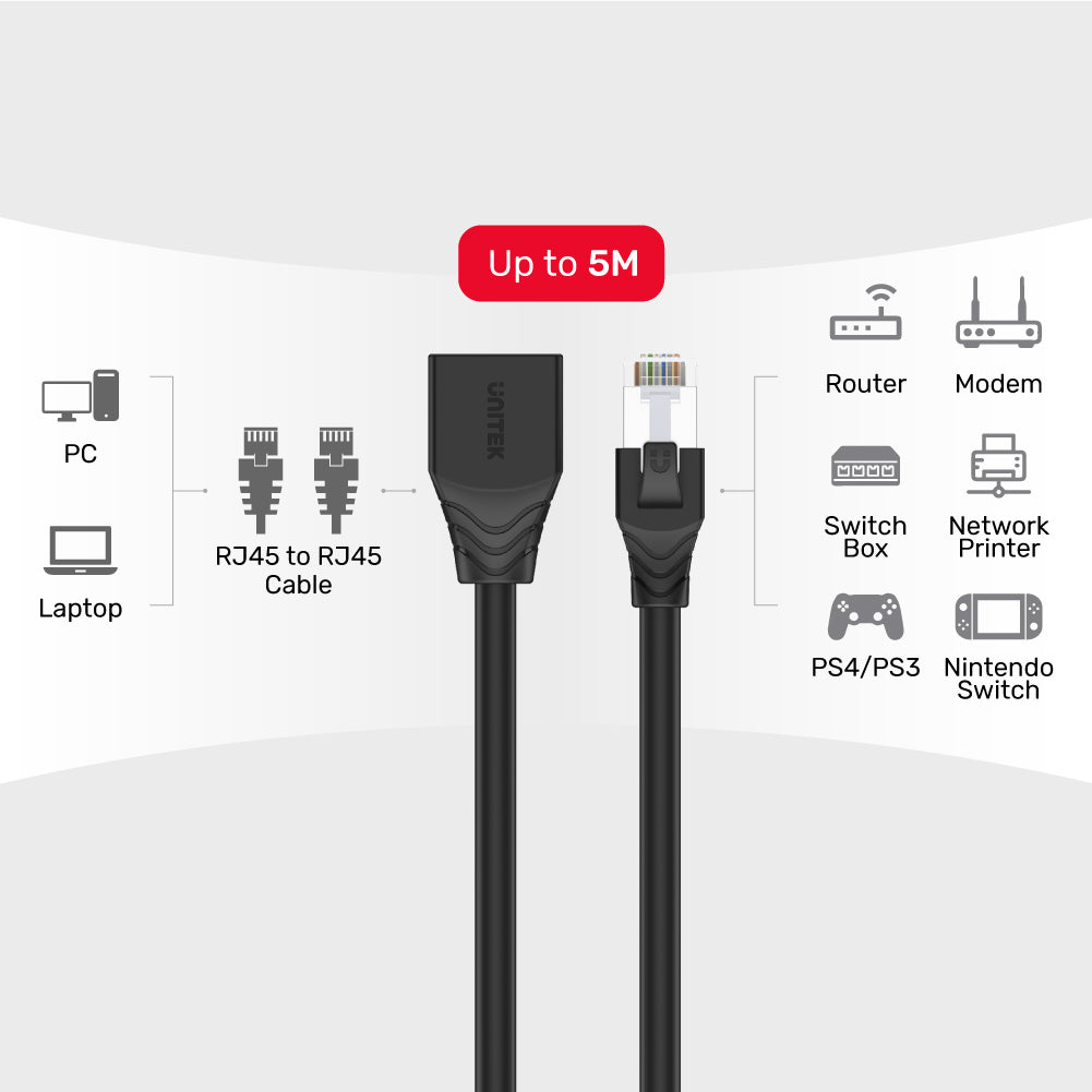 Cat 6 STP RJ45 Ethernet Extension Cable