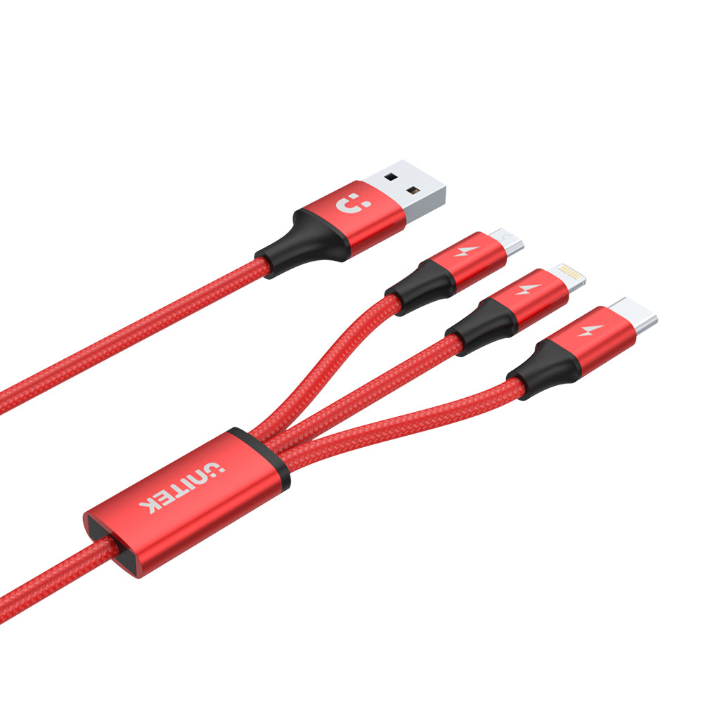 USB 3-in-1 Charging Cable (USB C / Micro USB / Lightning)