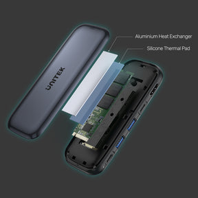 uHUB H6 Storage 6-in-1 USB-C M.2 SSD Storage Hub with 10Gbps Data, HDMI and PD 100W