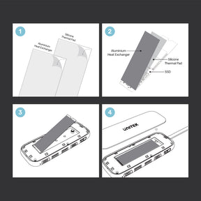 uHUB H6 Storage 6-in-1 USB-C M.2 SSD Storage Hub with 10Gbps Data, HDMI and PD 100W