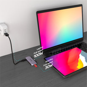 uHUB Q4 Lite 4-in-1 USB-C Hub for iPad Pro and Air with HDMI and 100W Power Delivery
