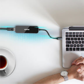 uHUB H6 Gloss 6-in-1 USB-C Ethernet Hub With HDMI and 100W Power Delivery
