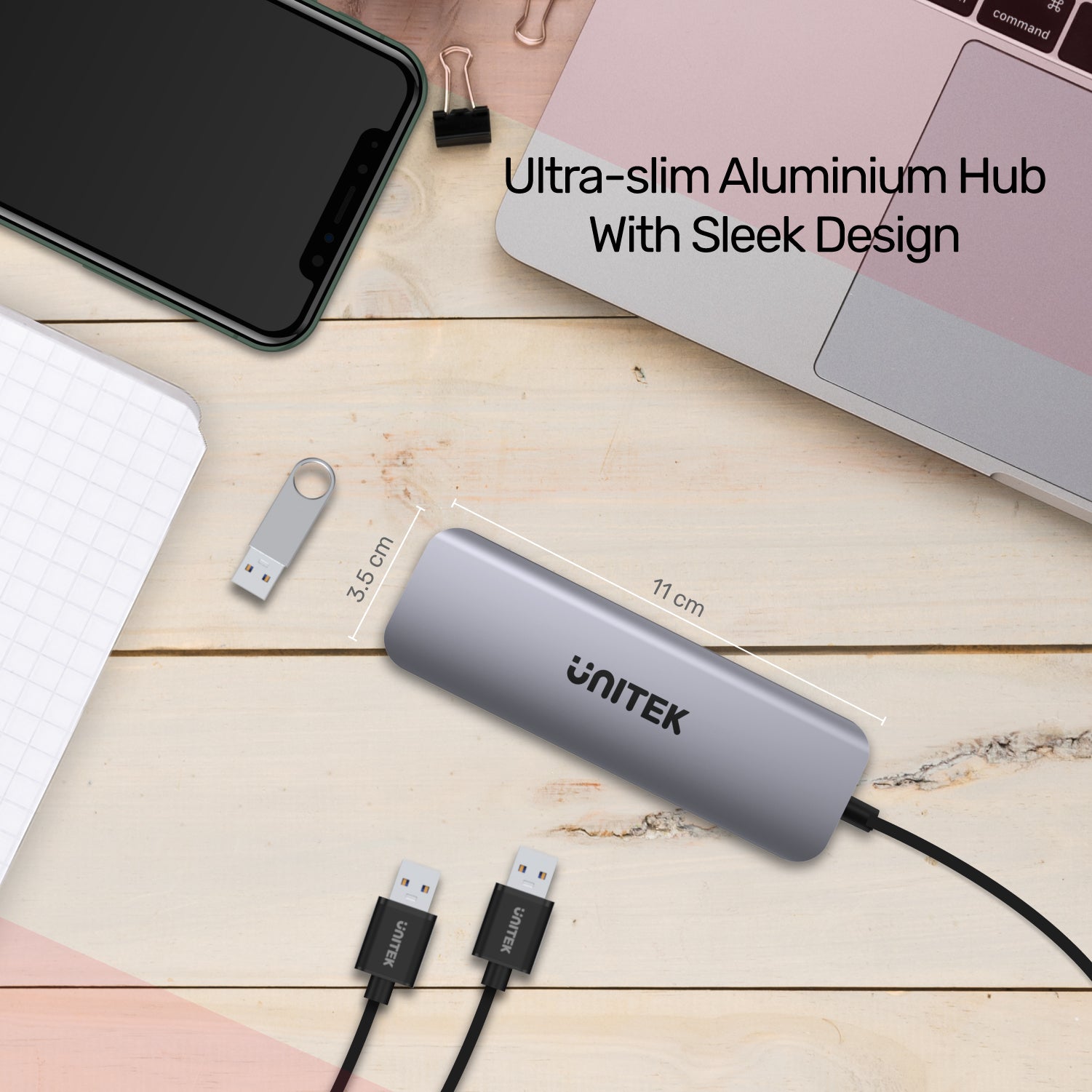 uHUB P5+ 6-in-1 USB-C Hub with Power Delivery 100W