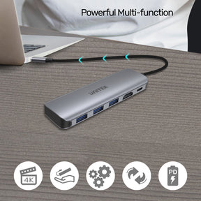 uHUB P5+ 5-in-1 USB-C Hub with HDMI and PD 100W