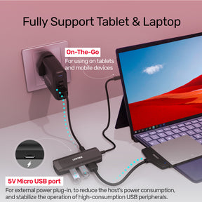 uHUB Q4+ 4-in-1 Powered USB-C Hub with HDMI