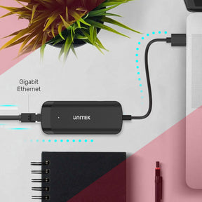uHUB Q4+ 4-in-1 USB Hub with Ethernet
