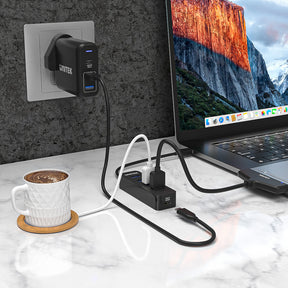 uHUB Q4 4 Ports Powered USB 3.0 Hub with USB-C Power Port