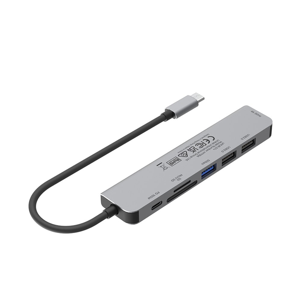 Hub USB C, Adaptateur Multiport 7 en 1 avec 4K HDMI VGA USB 3.0 100 W