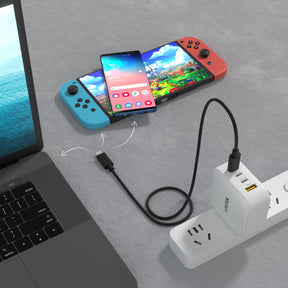 TRAVEL QUAD GaN 4 Ports 100W Charger with USB PD and QC 3.0 in White P1112AWH