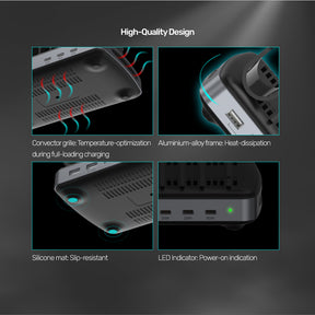 Smart HP6 6 Ports USB-C and USB-A Smart Charging Station 120W with Triple USB PD