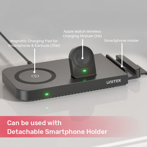 MagMighty COMBO 6 6-in-1 Wireless Charging Pad for Smartphone, Apple Watch & Earbuds