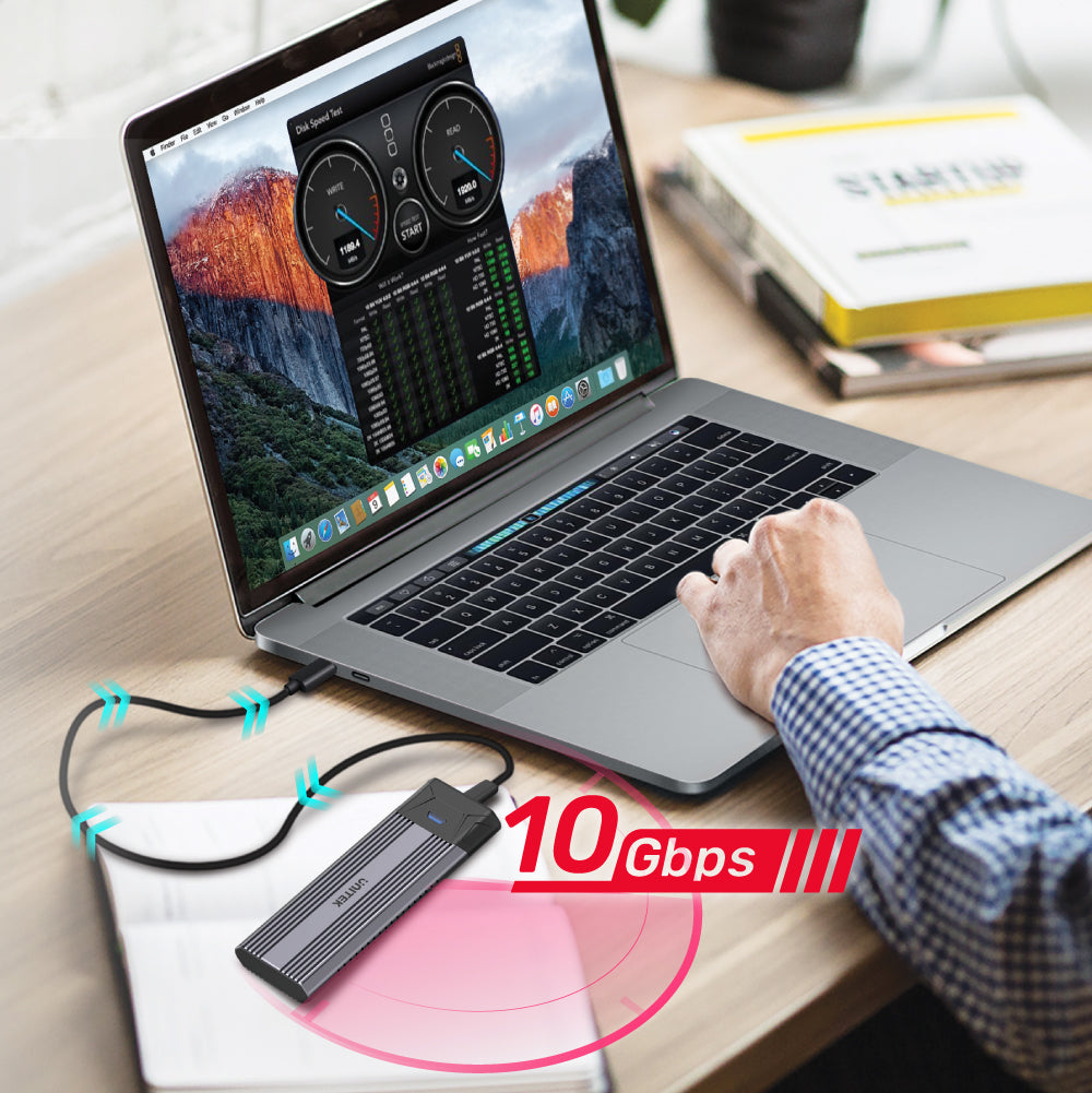 SolidForce USB-C to NVMe/SATA M.2 SSD 10Gbps Enclosure Lite