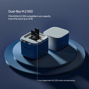 SyncStation Marshmallow M.2 USB-C to PCIe/NVMe M.2 SSD Dual Bay Docking Station with Offline Clone