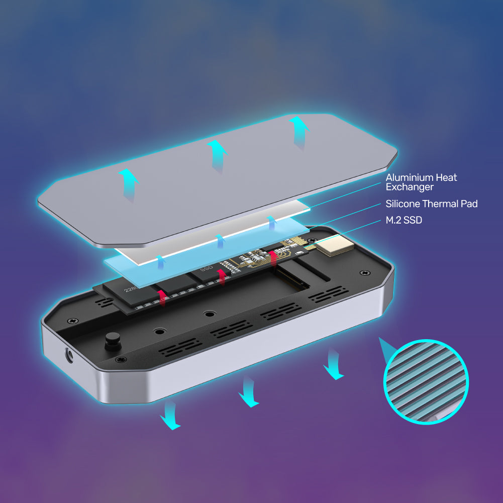 SolidForce Spectrum Either USB-C to M.2 SSD (NVMe/AHCI) Enclosure