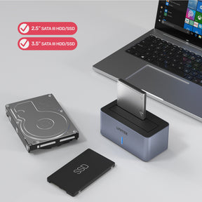 SyncStation Alu USB3.0 to SATA6G 2.5" 3.5" Docking Station with UASP Function