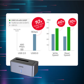 SyncStation Alu USB3.0 to SATA6G 2.5" 3.5" Docking Station with UASP Function