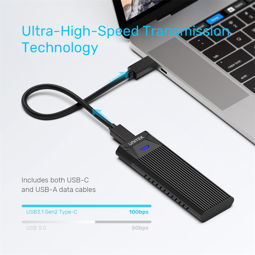 M.2 NVMe SSD Enclosure NVMe SATA to USB 3.1 Gen2 C 10Gbps SSD Adapter  Support Phone Tablet PC USAP NVMe M2 SSD Case