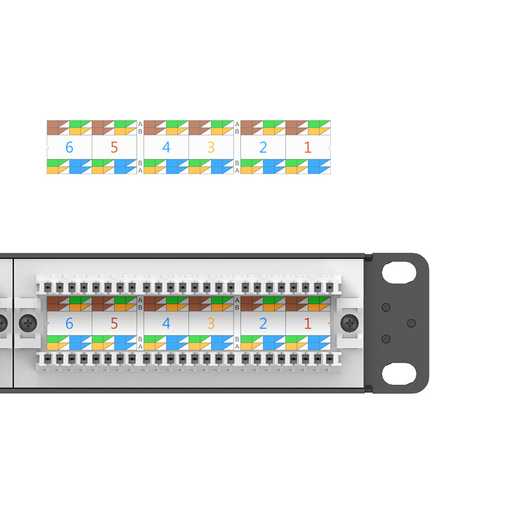 Cat 6 UTP 24 Ports RJ45 Patch Panel