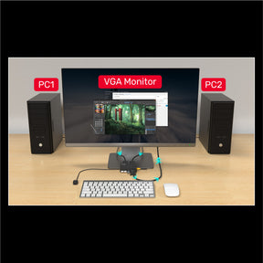VGA KVM Switch 2 In 1 Out