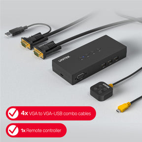 VGA KVM Switch 4 In 1 Out
