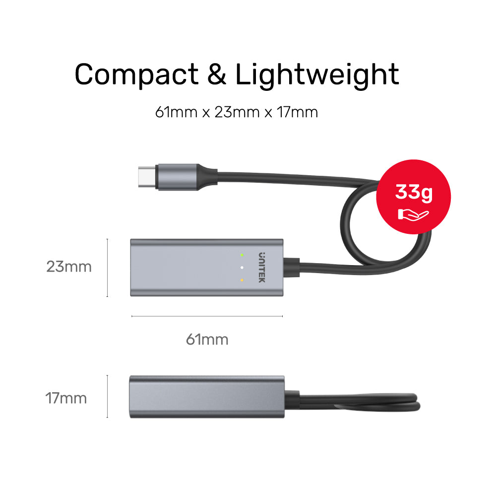 USB-C to 2.5G Gigabit Ethernet Adapter