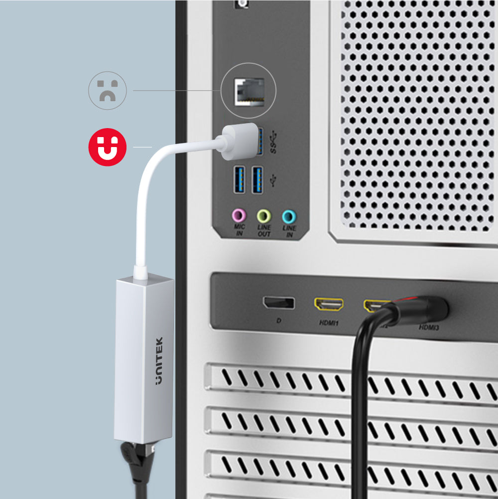 USB 2.0 to Ethernet Adapter in new White Edition
