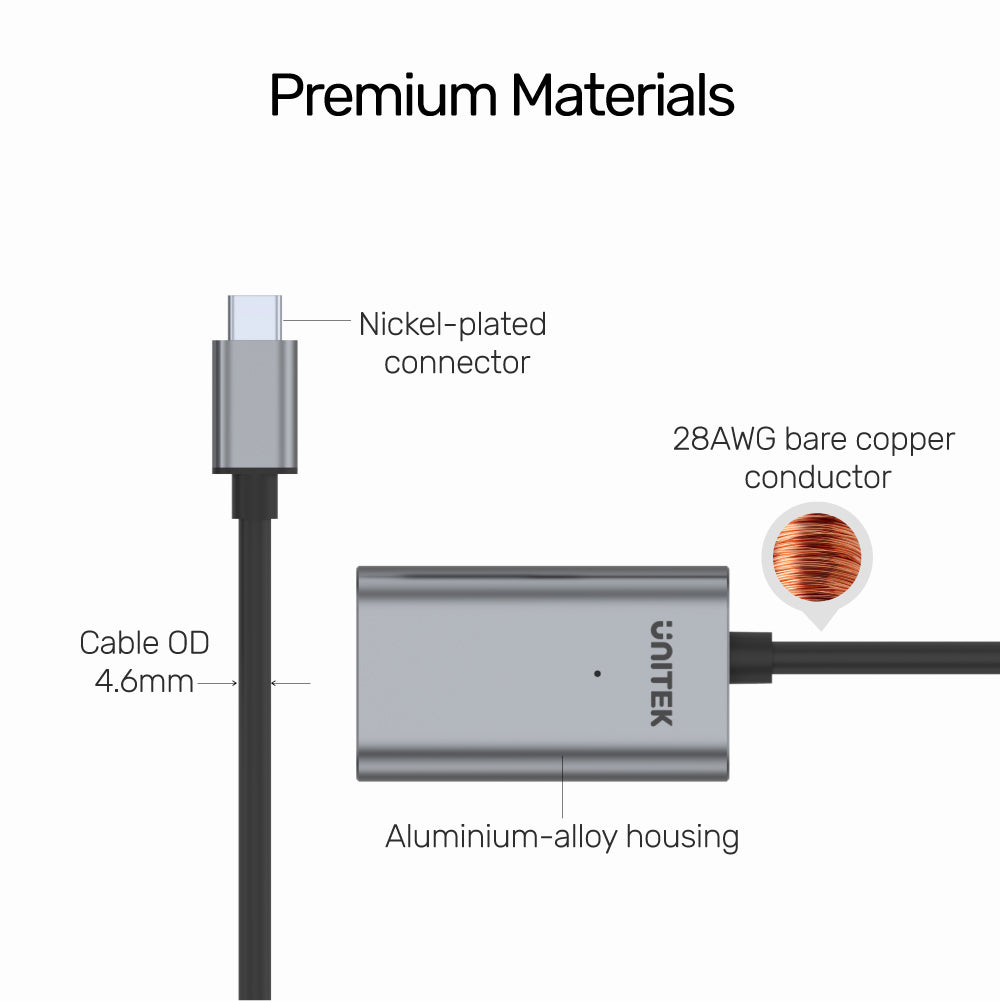 USB-C to USB-A Active Extension Cable