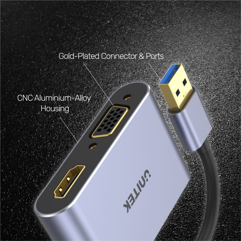 USB 3.0 to HDMI and VGA Adapter