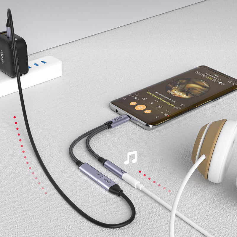 USB C to 3.5mm 오디오 잭 어댑터 | UNITEK