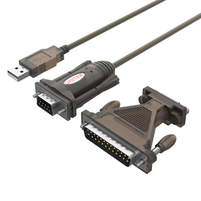 USB to Serial RS232 Cable with DB9F to DB25M Adapter | UNITEK