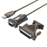 USB to Serial Cable Adapter With DB9F to DB25M Adapter