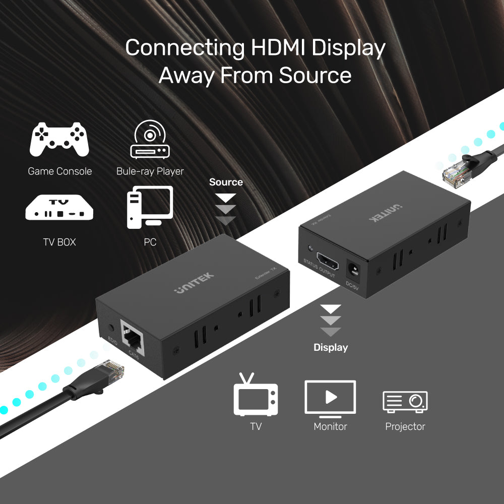 optager Settle Intim HDMI Extender Over Ethernet
