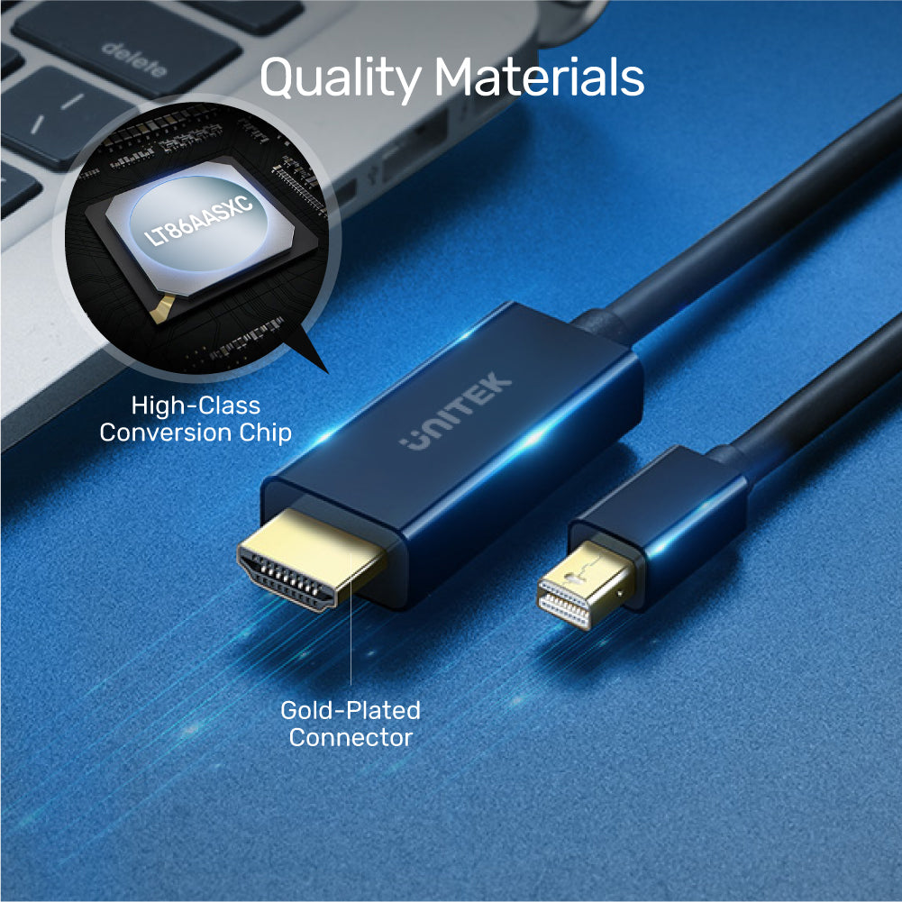 6ft (2m) Mini DisplayPort to HDMI Cable - 4K 30Hz Video - mDP to HDMI  Adapter Cable - Mini DP or Thunderbolt 1/2 Mac/PC to HDMI Monitor/Display -  mDP