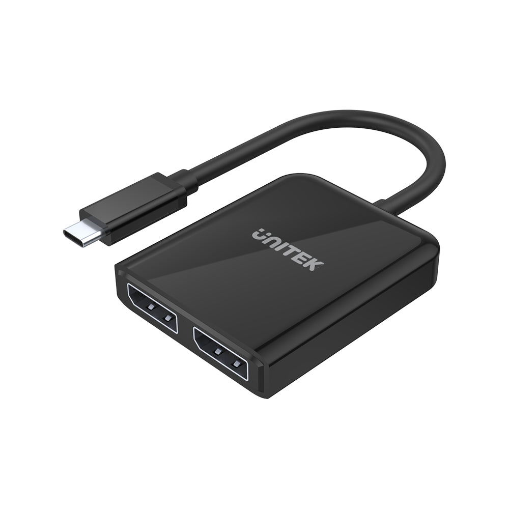 8K USB-C to Dual DisplayPort 1.4 Adapter with MST Dual Monitor