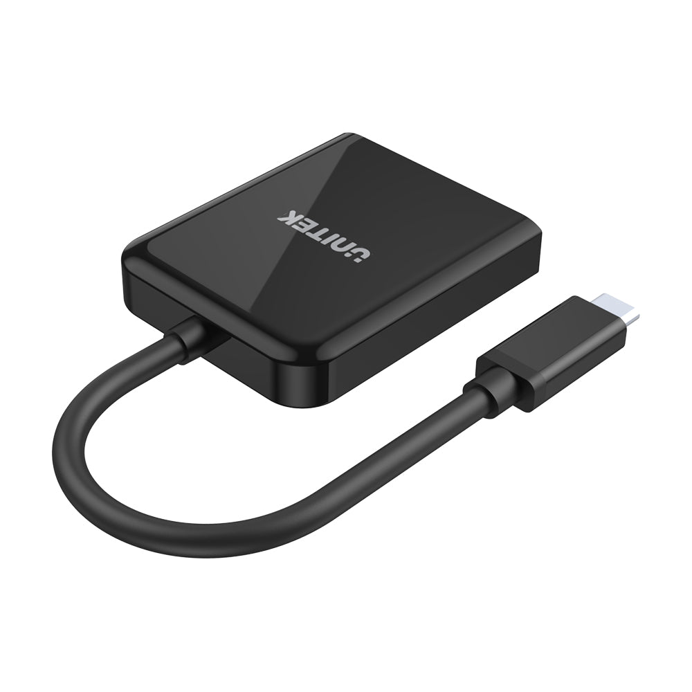 Unitek V1407a 8K 2xDP USB-C to DisplayPort Adapter Black